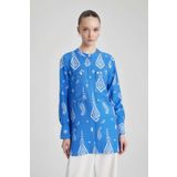 Regular Fit Baskılı Uzun Kollu Tunik