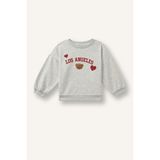 Regular Fit Bisiklet Yaka Baskılı Kalın Sweatshirt Kız Bebek