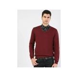 Regular Fit Bisiklet Yaka Erkek Bordo Kazak