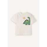 Regular Fıt Dinozor Baskılı Kısa Kollu Tişört Erkek Bebek