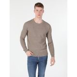 Regular Fit Erkek Bej Kazak