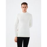Regular Fit Erkek Beyaz Kazak - 2XL