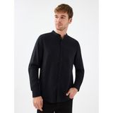 Regular Fit Erkek Gömlek U.kol - 2XL - Siyah