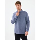 Regular Fit Erkek Gömlek U.kol - XL - Indigo