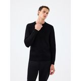 Regular Fit Erkek Kazak - Siyah - 2XL