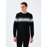 Regular Fit Erkek Siyah Kazak - M