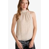 Regular Fit Halter Yaka Şifon Kolsuz Bluz