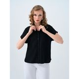 Regular Fit Kadın Gömlek K.kol - Siyah - XS
