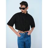 Regular Fit Kadın Gömlek K.kol - Siyah