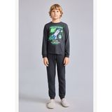 Regular Fit Karanlıkta Parlayan Baskılı 2'li Pijama Takımı Erkek Çocuk