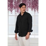 Regular Fit Kendinden Çizgili Yazlık Modal Kumaş Erkek Gömlek