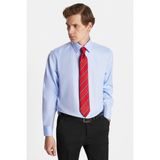 Regular Fit Mavi Non-Iron %100 Pamuk Doğa Dostu Ekoteks Belgeli Ütü Gerektirmez Gömlek - XL