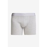 Regular Fit Normal Kesim Gri Pamuklu Esnek Boxer