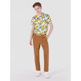 Regular Fit Orta Bel Düz Paça Kahverengi Erkek Pantolon