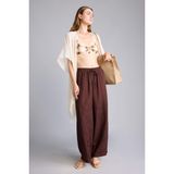 Regular Fıt Pamuklu Wide Leg Plaj Pantolonu
