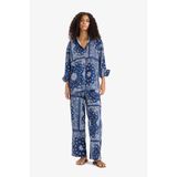 Regular Fit Şal Desenli Plaj Pantolonu-Fall in Love