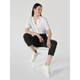 Regular Fit Shirt Neck Beyaz Kadın Kısa Kol Gömlek