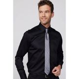 Regular Fit Siyah Non-Iron %100 Pamuk Doğa Dostu Ekoteks Belgeli Ütü Gerektirmez Gömlek