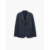 Regular Fit Uzun Kollu Cepli Düğmeli Gömlek Yaka Blazer Ceket