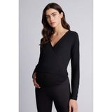 Regular Fit Uzun Kollu Hamile Bluz, L, H2271AX26SM, Siyah-BK81, Kadın