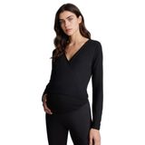 Regular Fit Uzun Kollu Hamile Bluz, S, H2271AX26SM, Siyah-BK81, Kadın
