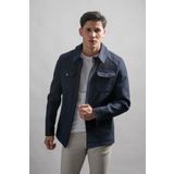 Regular Fit Yakalı Yan Ve Kapak Cepli Astarlı Çıt Çıt Kapamalı Kaşmir Erkek Mont LACİVERT 3XL
