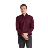 Regular Fit Yarım Balıkçı Fermuarlı Akrilik Viskon Karışımlı Erkek Triko Kazak BORDO XXL
