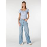 Regular Fit Yüksek Bel Geniş Paça Jean Kadın Pantolon Cl1064326