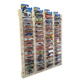 Regular Kart Rafı, Doğal Ahşap Regular Kart Sergileme Vitrini, Kutusunda Card Oyuncak Araba rafı-Ham