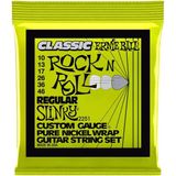 Regular Slinky Klasik Rock 'N' Roll Elektro Gitar Telleri, Saf Nikel Sargı, Ölçü 10-46