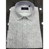 Regularfit Poplin Desenli Dijital Baskı Erkek Gömlek %100 Pamuk - 2XL - Gri