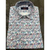 Regularfit Poplin Desenli Dijital Baskı Erkek Gömlek %100 Pamuk - 3XL - Çok Renkli