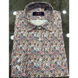 Regularfit Poplin Desenli Dijital Baskı Erkek Gömlek %100 Pamuk - Çok Renkli 01