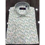 Regularfit Poplin Desenli Dijital Baskı Erkek Gömlek %100 Pamuk - XL - Yeşil - Sarı