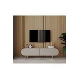 Regulus Mdf 2 Kapakli Ahşap Ayakli 140 Cm Country Tv Ünitesi Bej