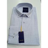 Rehalli Erkek Slim Fit Puantiyeli Gömlek BGL-ST00803 - Mavi