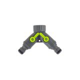 REHAU Eco Musluk Adaptörü İki Hortum Çıkışlı Vanalı 3/4"