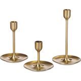 Rehau Fulltalıg Şamdan 3'lü Bronz Set Ithal - Metalik Altın