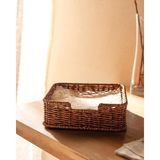 Rehau Isabella Rattan Peçetelik 18,5X18,5X6 cm Ithal Ürün - Koyu Saks