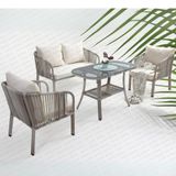 Rehome Capri Swing Artemis İkili Rattan Balkon Bahçe Takımı | Beyaz