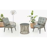 Rehome Capri Swing Pisa Tekli Rattan Bahçe Balkon Oturma Grubu Gri 700
