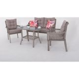 Rehome Fusion İkili Rattan Bahçe Oturma Grubu | Gri | Rehome