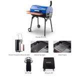Rehome Guruss CG-075 Barbekü Mangal | Kömürlü | 75 Cm | Gece Mavisi | Tam Set