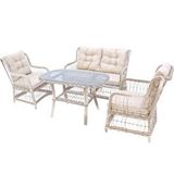 ReHome LaVida Bahçe Oturma Takımı | Rattan 2+1+1 ve Sehpa