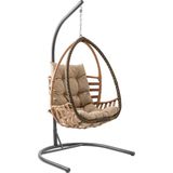 Rehome Malta Tek Kişilik Rattan Bahçe Salıncağı | Açık Kahve - Açık Kahverengi