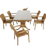 ReHome Peter 90x180 Rattan Masa Takımı