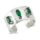 Reian Jewellery Troya Ring Green Marquise 925 Ayar Gümüş Zirkon Kadın Yüzük - Standart