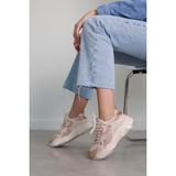 Reiana Model 5 Cm Tabanlı Yeni Sezon Spor Ayakkabı Sneakers Bej.Rose - Bej - Rose