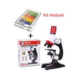 Reidan 2’li Set Dürbün Mini Çocuk Mikroskop Ve Teleskop Seti Zoom Led Işık 100-1200 Eğitici Mikroskop Kiti