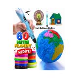 Reidan 60M 3d Pen Üç Boyutlu Yazıcı Kalem Printer Renkli Filament 3D Çizim Kalemi Çizim 3D Yazıcı